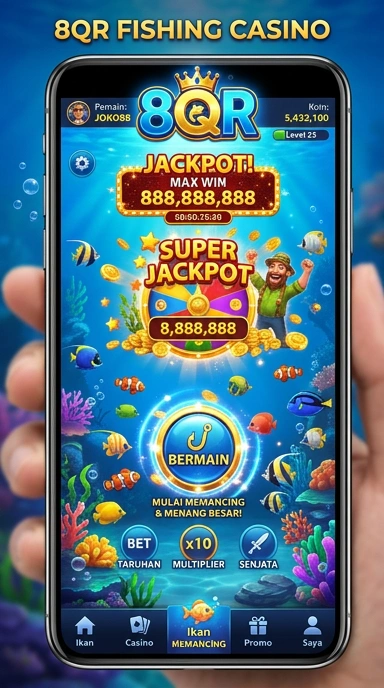 Layar utama 8qr — antarmuka bersih setelah instalasi